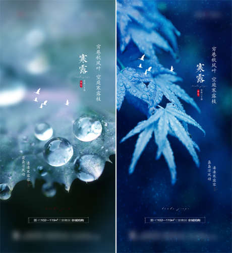 地产寒露节气海报_源文件下载_PSD格式_1080X2367像素-海报,地产,二十四节气,寒露,简约,水珠,树叶-作品编号:2021092611222703-源文件库-ywjfx.cn