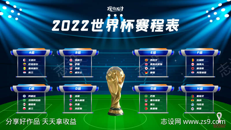 2022卡塔尔世界杯赛程表