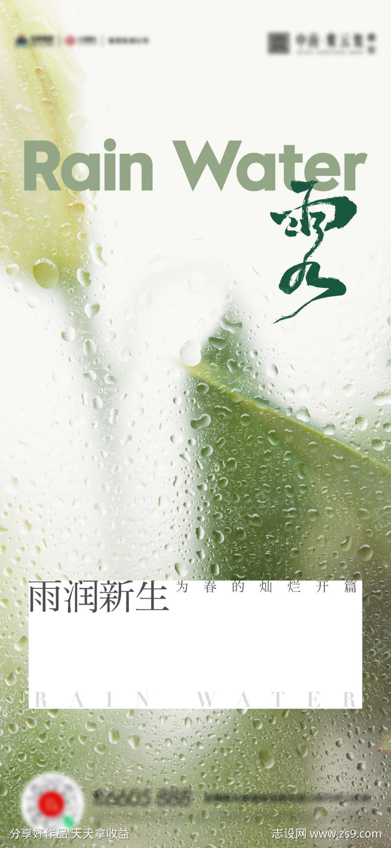 雨水谷雨海报