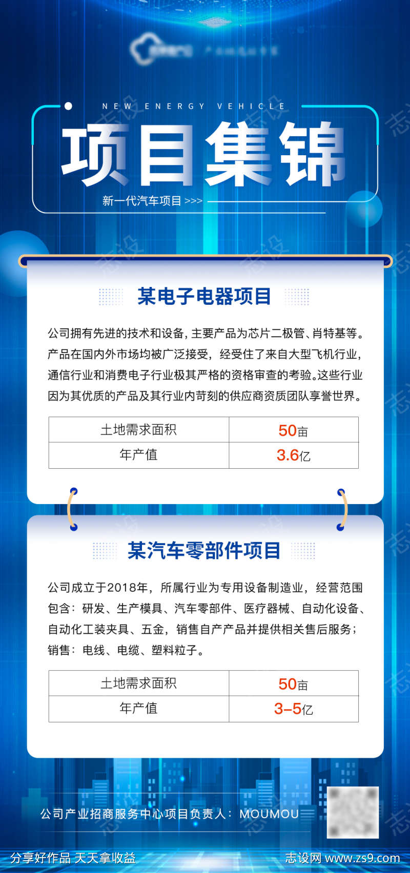 地产朋友圈项目宣传科技感海报