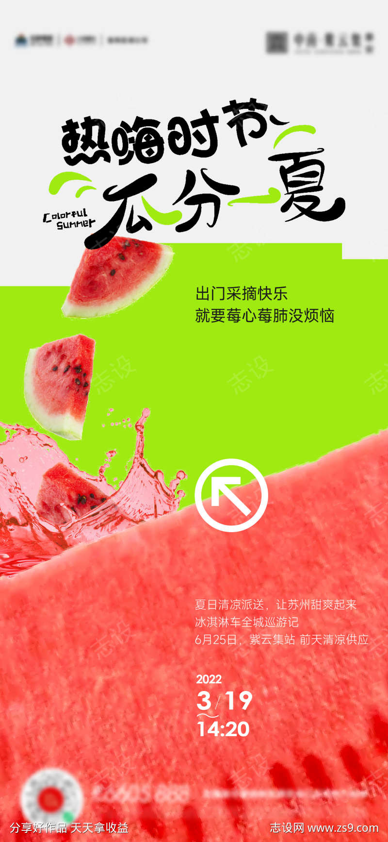 夏天西瓜水果活动海报