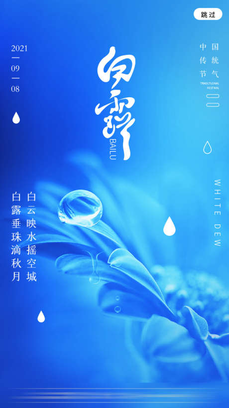 白露节气海报_源文件下载_PSD格式_750X1334像素-水滴,露水,秋月,传统,白露,节气-作品编号:2023081413372512-源文件库-ywjfx.cn