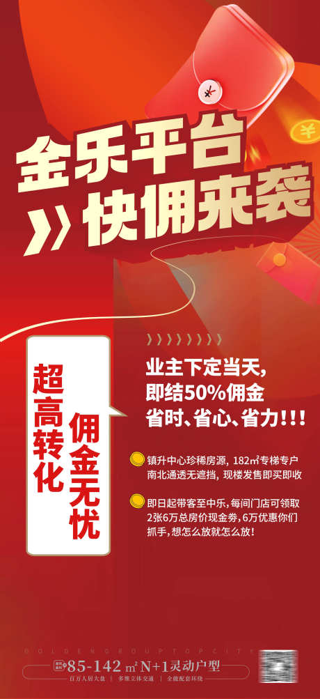 佣金海报佣金大字报_源文件下载_CDR格式_1761X3838像素-佣金,大字报,海报,地产,置业,到访,房源,中介-作品编号:2023100417023323-源文件库-ywjfx.cn