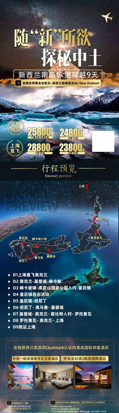 澳洲新西兰旅游海报长图_源文件下载_PSD格式_1520X5679像素-地图,景点,酒店,美食,海洋,雪山,境外,北岛,新西兰,旅游,海报-作品编号:2023102110027582-源文件库-ywjfx.cn