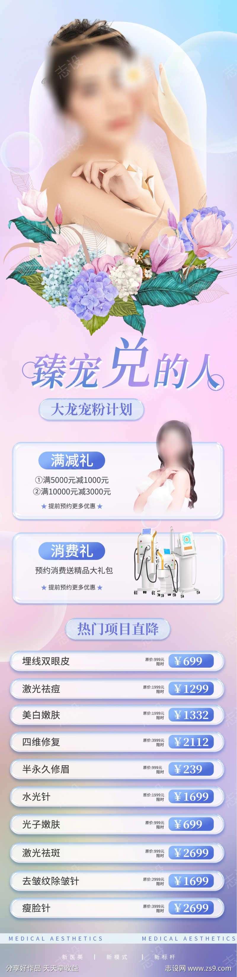 医美活动页长图海报