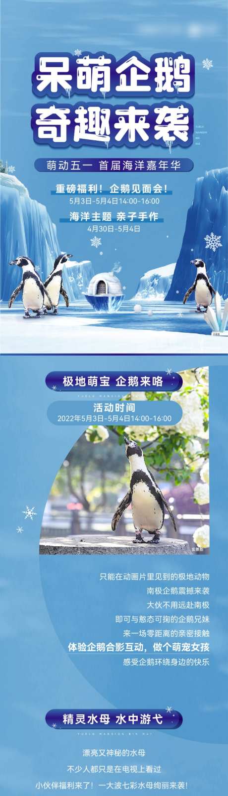 五一企鹅活动长拉页_源文件下载_1418X16300像素-蓝色,长拉页,活动,企鹅,五一-作品编号:2024010914554783-志设-zs9.com
