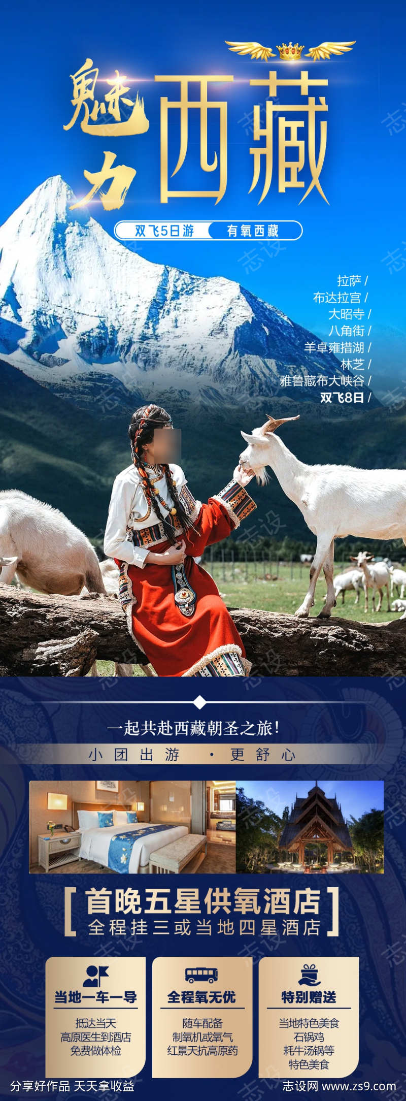 魅力西藏旅游海报