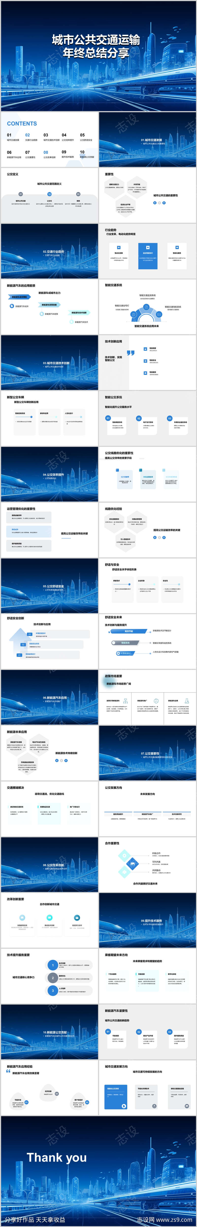 城市公共交通运输年终总结PPT