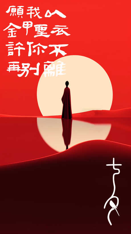 七夕极简红色海报_源文件下载_1900X3388像素-背影,大话西游,沙漠,夕阳,红色,极简,七夕-作品编号:2024041112416950-志设-zs9.com