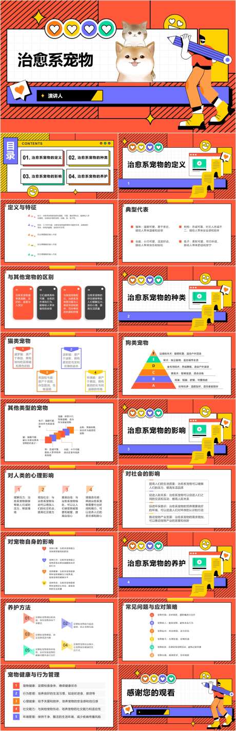 治愈系宠物PPT_源文件下载_其他格式格式_1204X3729像素-养护,种类,宠物,治愈系,PPT,生活-作品编号:2024041400438698-志设-zs9.com