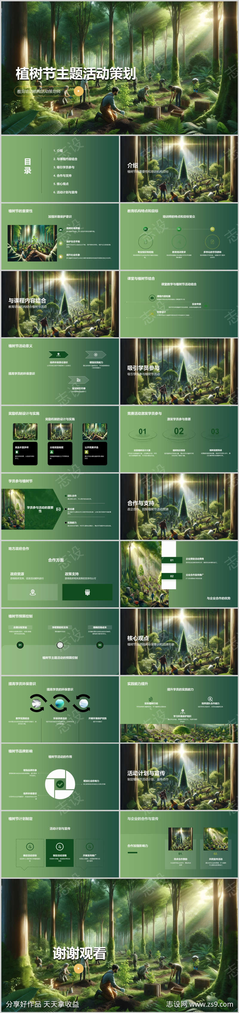 植树节主题活动策划PPT