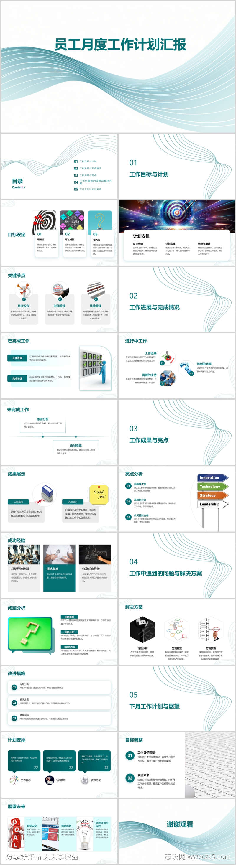 员工月度工作计划汇报PPT