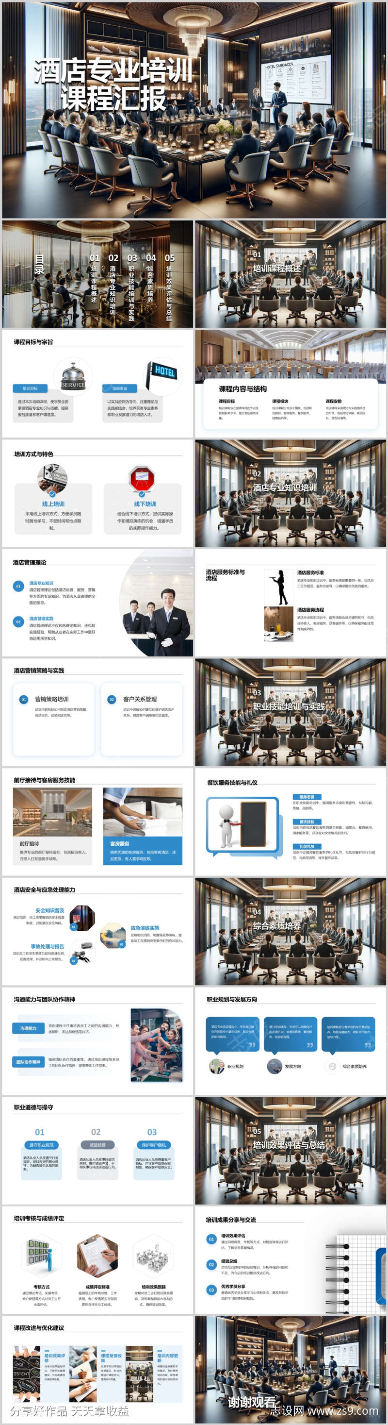 酒店专业全面培训课程汇报PPT