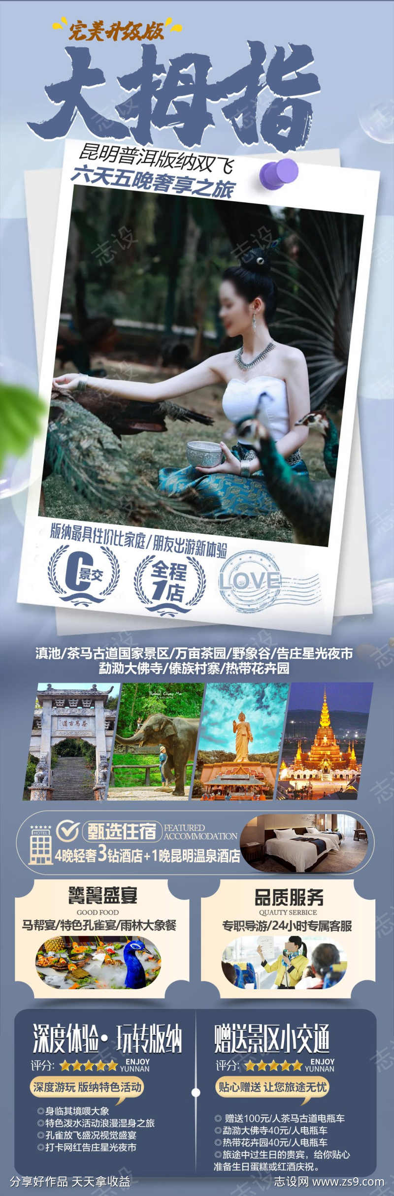 版纳旅游海报