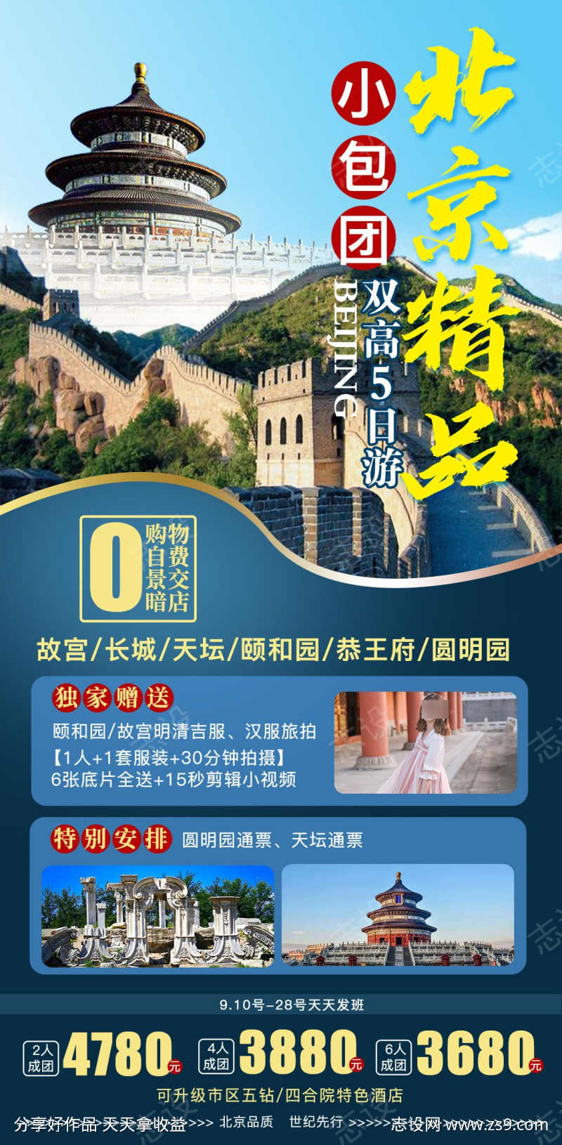 京津旅游故宫北京海报