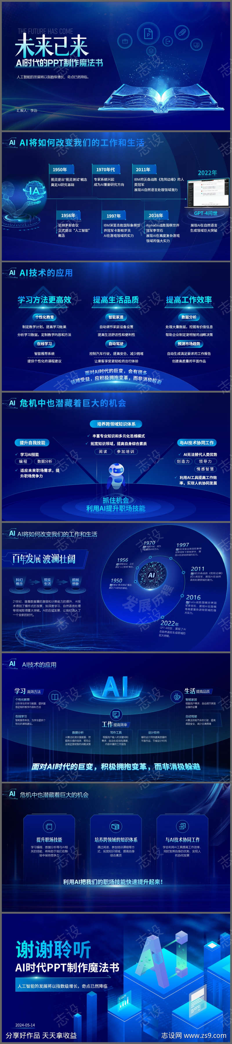 科技AI发展应用PPT