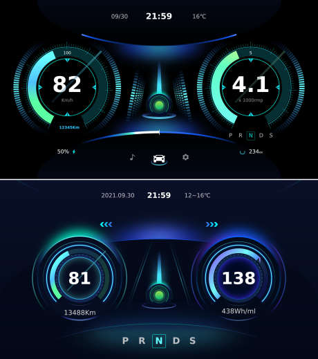 车载可视化大屏仪表盘UI设计_源文件下载_PSD格式_1920X1080像素-UI,设计,仪表盘,车载,科技-作品编号:2024081410443159-志设-zs9.com