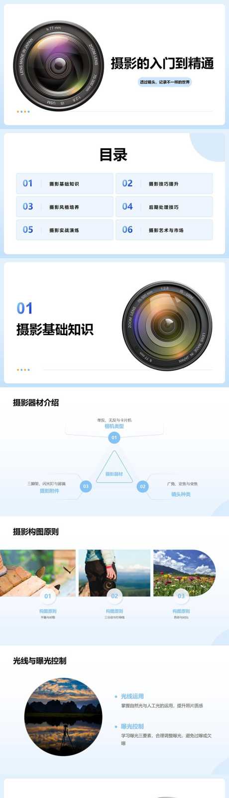 摄影的入门到精通PPT_源文件下载_其他格式格式_853X12000像素-技巧,进阶,精通,入门,摄影,PPT-作品编号:2024100711291889-源文件库-ywjfx.cn