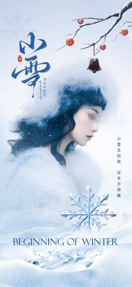 小雪节气海报_源文件下载_PSD格式_1242X2688像素-美容,小雪,节气,人物,雪景,雪花,冬天,医美-作品编号:2024111308327222-志设-zs9.com